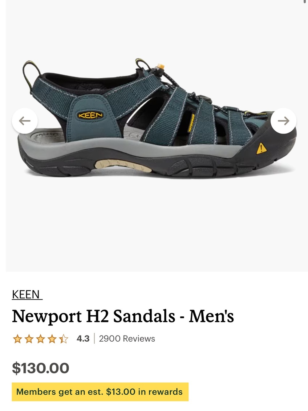 Keen Navy and Black Newport Closed-Toe Outdoor Sandals